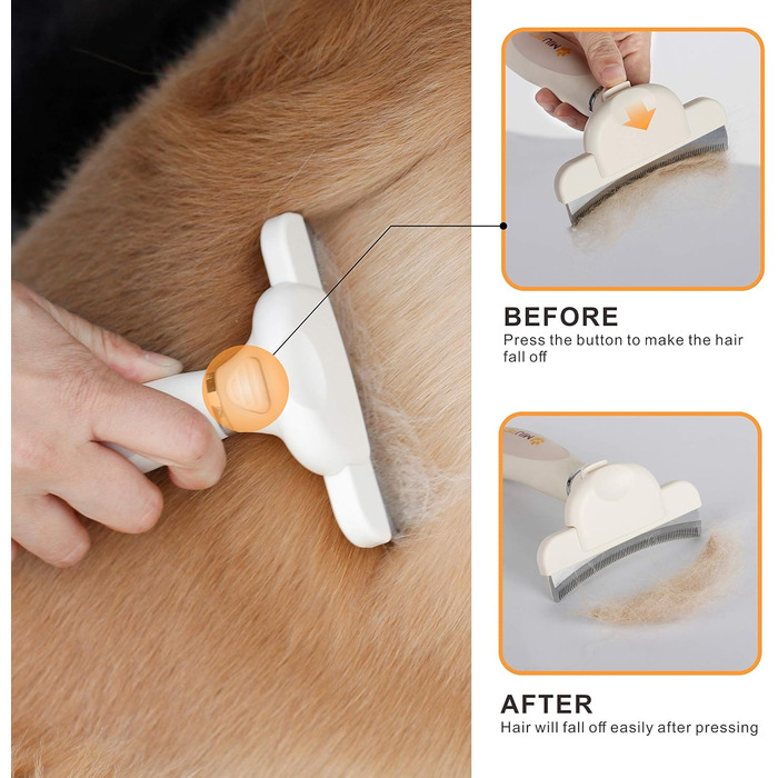 Щітка для вичісування собак та котів з вигнутим краєм, самоочисна, зменшує випадіння шерсті на 95%, професійний інструмент для грумінгу