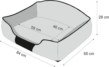 Диван для собак HobbyDog King, 84 x 65 см, світло-коричневий