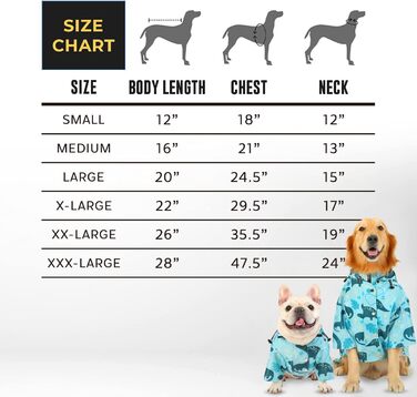 Дощовик для собак HDE, двошаровий, на блискавці, з капюшоном, розмір 3XL, дизайн динозавр