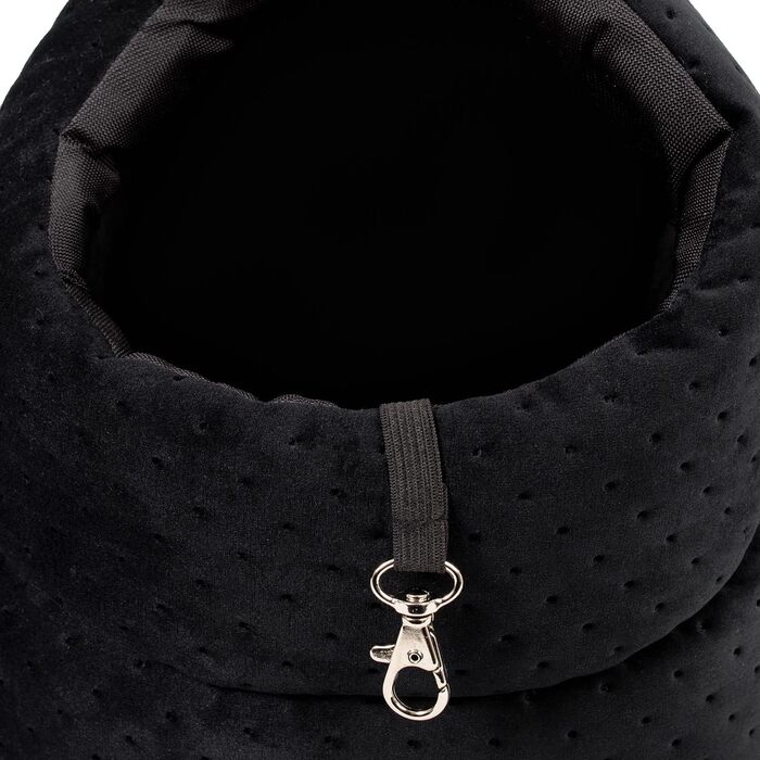Чорна сумка-переноска для собак та котів, M, 38x28x28 см, Velvet (штучна замша)