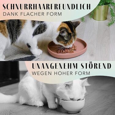 Миска для котів ne&no Nala Collection - широка силіконова миска для корму | Миска для котячого корму | Силіконова миска для котів (рожевий)