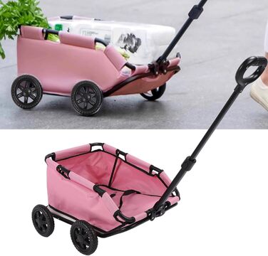 Складана візок для собак 4-Rad, Переносний дитячий візочок для домашніх тварин, візок для котів та собак, 51 x 35 x 23 см, підходить для собак, котів та інших дрібних тварин