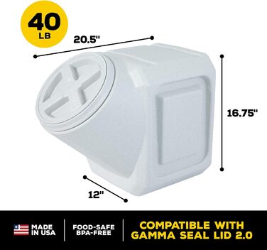 Контейнер для корму Gamma2 Vittles Vault Outback, герметичний, 18 кг, для домашніх тварин