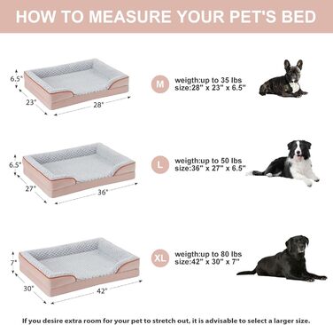 Ортопедичне ліжко для собак великих порід, з піною типу 