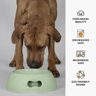 Миска для собак UNITED PETS Pappy, екологічна, Made in Italy, 350 мл, зелена