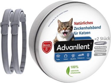 Захисний нашийник від бліх та кліщів для котів Advanllent, від 12 тижнів