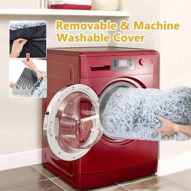 М'який лежак для собак, нековзна підкладка, крісло-гніздо для великих собак, сірий, 100 x 60 см