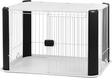 Клітка для собак IRIS, чорна, з дроту