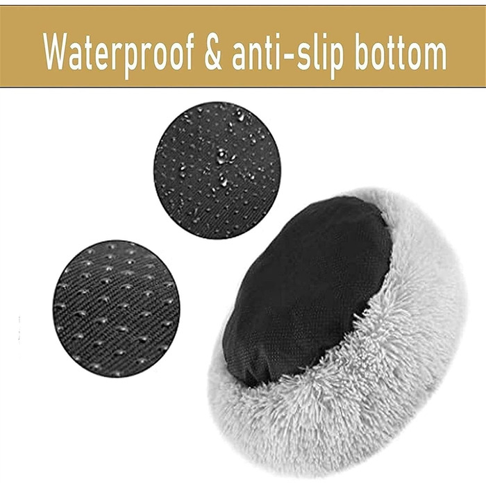 Крісло-ліжко для собак середніх та великих порід, з м'якої бавовни, ортопедичне, зняття тривоги, зігріваюче, для дому (120см, сірий)