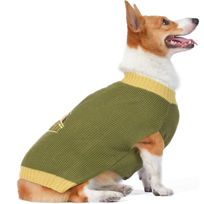 Пуловер для собак Star Wars Boba Fett, розмір M (Medium) | Пуловер для собак Boba Fett | Одяг для домашніх тварин, пуловер для собак | Подарунок для шанувальників Star Wars, подарунок Boba Fett, зелений
