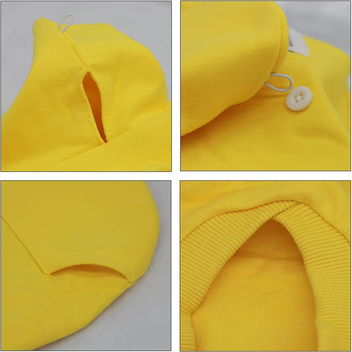 Теплий жовтий светр-худі для собак, цуценят чихуахуа, бавовна, розмір XXS