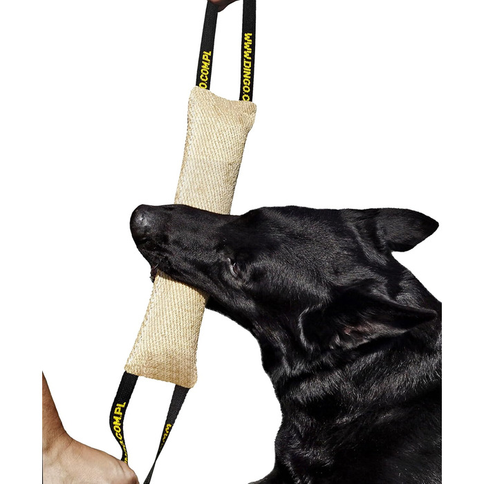 Байт-ролик Dingo з джуту для собак, 2 ручки, 60 см, натуральний, для дресирування та апортування, ручна робота