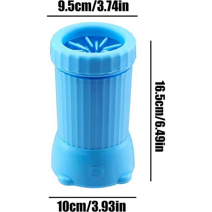 Автоматичний мийник лап для собак Pomurom, USB, для середніх собак, для дому, зелений (блакитний)