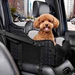 Автомобільний лежак для собак, середньорозмірних та маленьких, з ременями безпеки та регульованою подушкою