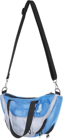 Транспортна сумка для кота/цуценя: переноска для тварин, сумка на плече, для собак та котів, сітка, складана, для подорожей, зелена/блакитна