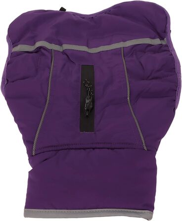 Зимова тепла куртка для собак з світловідбиваючими елементами, регульована, з коміром-стійкою, для маленьких, середніх та великих собак (Чіхуахуа, Доберман), колір: фіолетовий, розмір: XL