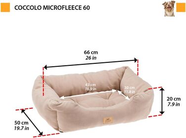 Клітка-ліжко для собак та котів Ferplast Coccolo, Microfleece, бежева (M, 66x50x20 см)