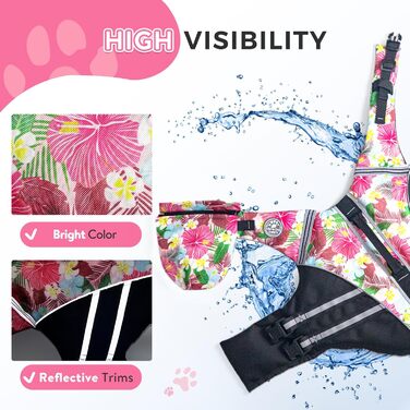 Жилет для плавання собак, Французький бульдог, жилет для собак, плавання, катання на човні, жилет для собак з поплавком на підборідді та рятувальним гачком, високоякісний жилет (обхват грудей: 43,2 см - 76,2 см, вага)