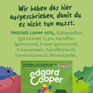 Сухий корм для собак Edgard & Cooper з ягнятим, беззерновий, 2.5 кг