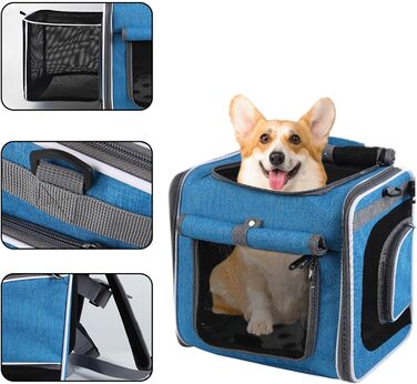 Корзина для собак на велосипед, рюкзак для тварин, регульований, з вентиляцією, для подорожей, походів, кемпінгу