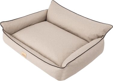 Крісло-ліжко для собак Joker M: 82 x 63 см, штучний льон, бежеве