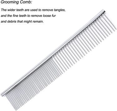 Набір професійних ножиць для собак з безпечними закругленими кінчиками, прямі ножиці, ножиці для вичісування, ножиці для стрижки шерсті, вигнуті ножиці та гребінець для догляду за шерстю собак та котів