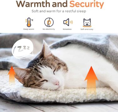М'яке ліжко для котів, 60x45 см, плюшеве, для собак та котів, 2-в-1, ліжко-подушка, ліжко-ковдра, гніздо, ліжко (M:61x51 см)