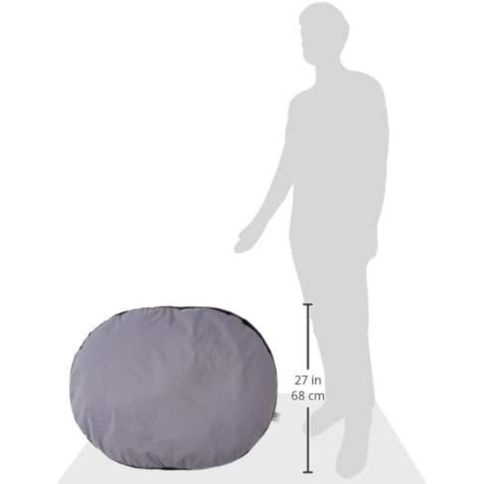 Овальна подушка Karlie 80x62x10 см сіро-чорна для собак