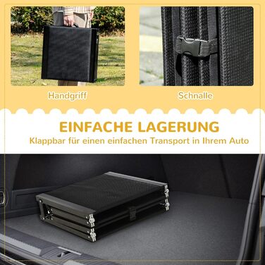 Рампа для собак PawHut - складана, алюмінієва, до 40 кг, 158 x 43,5 см