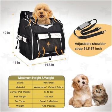 Водонепроникний рюкзак-кошик для собак, велосипедний, переноска для прогулянок на природі