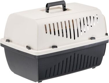 Переноска для котів та собак Ferplast SKIPPER 3, 62x41x38 см, пластик, з відкидним ручками (Бежевий)