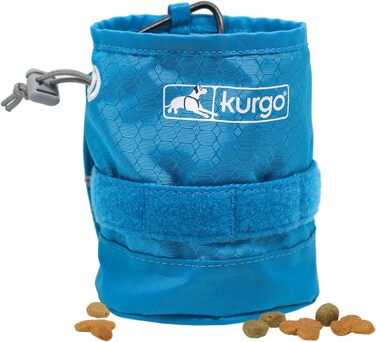 Фляга для собак Kurgo RSG, знімний кишеню, сумісна з MOLLE, кріплення для службового нашийника, синій, універсальний розмір (сумка для ласощів)