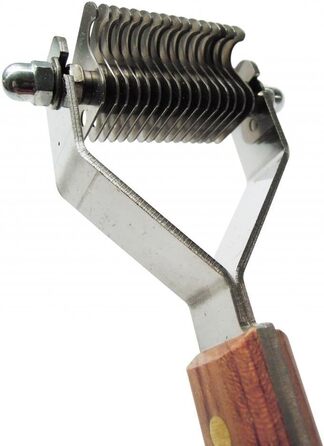 Інструмент для видалення підшерстка Mars Coat King Original для собак та котів, 16 лез, нержавіюча сталь з дерев'яною ручкою, Німеччина