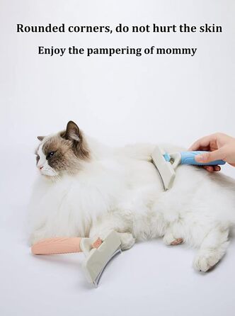 Щітка для собак та котів, для короткої та довгої шерсті, блакитна