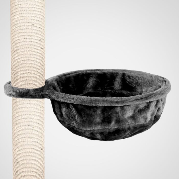 Лягушка для котячого будиночку HappyPet XL, Ø 40 см, з металевим каркасом, 440 г плюшу, до 15 кг, антрацит