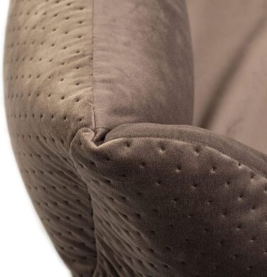 Ліжко для собак XL, велюр коричневий, 100 x 79 x 22 см | З м'яким вкладишем | Софа для великих собак