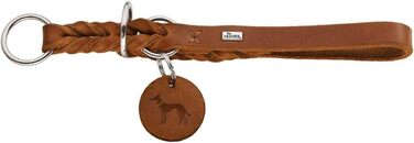 HUNTER Dressurhalsung SOLID EDUCATION: шкіряний сідловий ремінь для тренувань, колір cognac, розмір M-L, Made in Germany