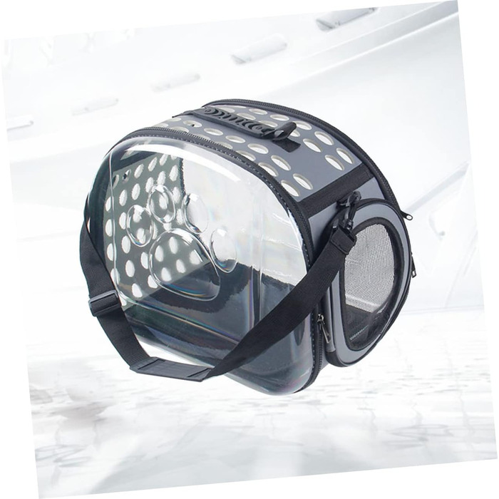 Транспортна сумка для котів POPETPOP - переноска для тварин, сіра, для подорожей та вигулу