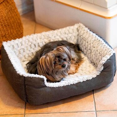 М'яке ліжко для собак та котів Ferplast: комфортне та зручне, 91 x 72 x 19 см / 55 x 48 x 18 см