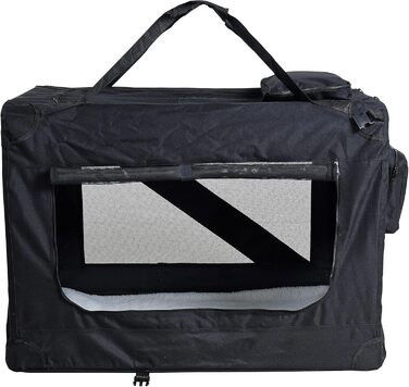 ESTEXO Транспортна переноска для собак та котів, складана, автобокс (XXL, чорний)