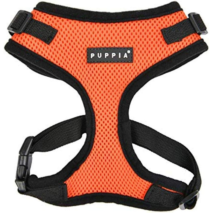 Шлея Puppia Ritefit для малих і середніх собак, регульована, м'яка, проти ривків, для цуценят, помаранчева, розмір L