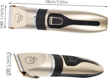 Електрична машинка для грумінгу собак Leiser з титано-керамічним лезом - безпечний тример для вух, лап, обличчя. Низька вібрація, підходить для чутливої шкіри. Акумуляторний.