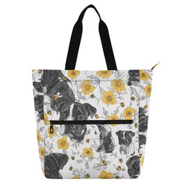 Дитяча сумка-переноска для собак Стаффордширського бультер'єра, легка, багаторазова, з блискавкою, для коледжу, шопінгу, пляжу, кольори веселки