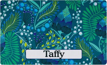 Drymate Килимок для годівлі собак та котів - Персоналізований килимок під миску, з перероблених волокон, машинне прання, 30x60 см, Paw Dots - Чорний Small (30x60 см)