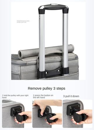 Рюкзак-переноска для кота та собаки з двома відділеннями та знімними колесами (сірий)