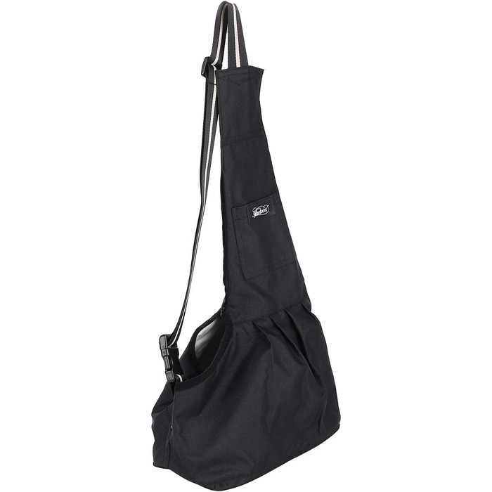 Сумка-переноска для собак та котів до 5 кг, чорна, з регульованим плечем, Oxford, для подорожей та прогулянок