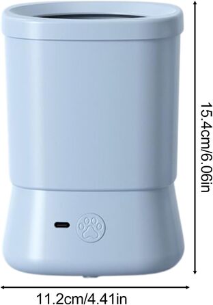 Автоматичний очисник лап для собак | Бездротовий, водонепроникний, 2 швидкості, аксесуари для подорожей, кемпінгу, хатнього використання (Блакитний)