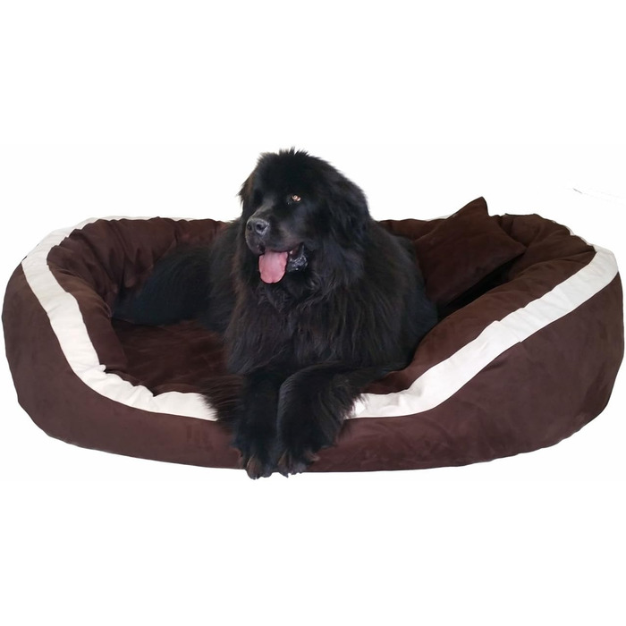 Ортопедичне ліжко для собак Tierlando® Pepper, ліжко-софа для собак, XL, велюр, сірий, 110 см, велике та м'яке