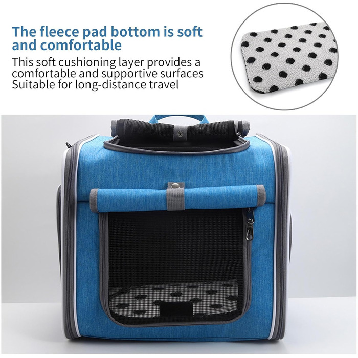 Корзина для собаки на велосипеді | Сумка-переноска для тварин на велосипед | Регульована сумка з вентиляцією для транспортування, прогулянок, походів, кемпінгу, велопоїздок та піших прогулянок