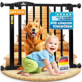 Захист для сходів KIDIZ: сітка-захист без свердління, автоматичне закриття, чорний, 88-94 см